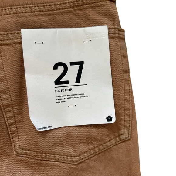 NWT Re/Done originals 90’s Loose Crop size 27 tan with metal
Grommets - Picture 9 of 11
